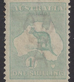 B6748 AUSTRALIA 1913  ROOS  1st Wmk 6d BLUE  Die 1   SG 9  FU Cv $35 