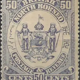 North Borneo, Coat of ARMS, 1888 - 1892, 50c, SG 46