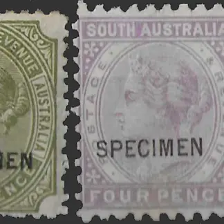 Queen Victoria, South Australia 1883-09 ½d - 6d, SG 183s - 185s