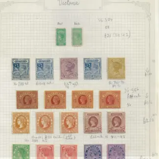 Queen Victoria Series, Victoria 1901 ½d - 2/- ASC 83 - 94