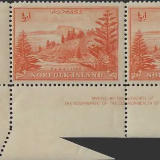 Ball Bay, Norfolk Island 1947 ½d SG 1 ASC 1