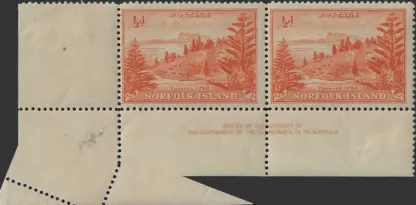 Ball Bay, Norfolk Island 1947 ½d SG 1 ASC 1