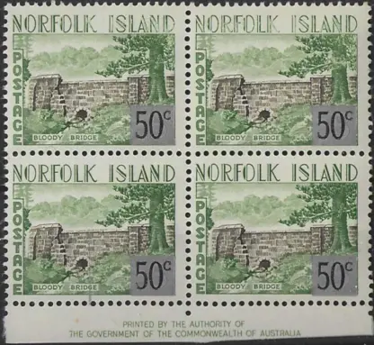 Bloody Bridge, Norfolk Island 1966 50c SG 70