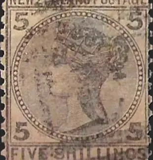 Queen Victoria, New Zealand 1878 5/- SG 186