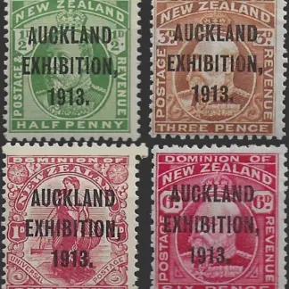 Auckland Ind. Exibition, New Zealand 1913 ½d-6d SG 412 - 415