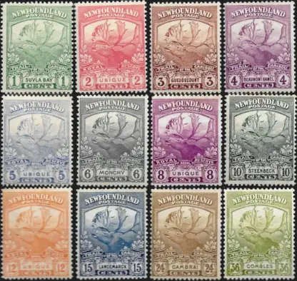 Caribou Pictorials, Newfoundland 1919 1c - 36c SG 130 - 141