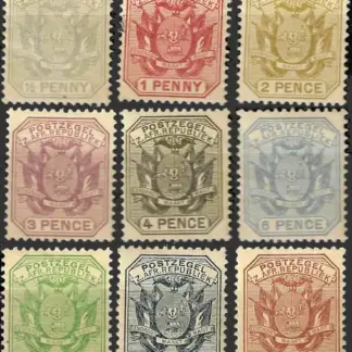 Postzegel, Transvaal 1895 ½d - 10/- SG 205 - 212a