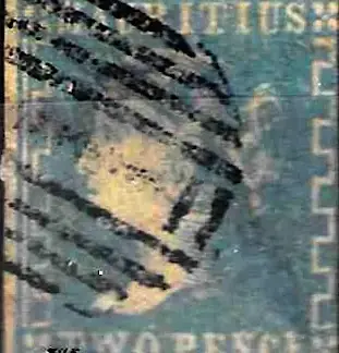 Queen Victoria Pale Blue, Mauritius 1859 2d SG 44