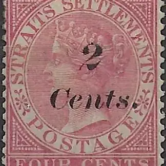 Queen Victoria, Straits Settlements, 1883, 4c, SG 61
