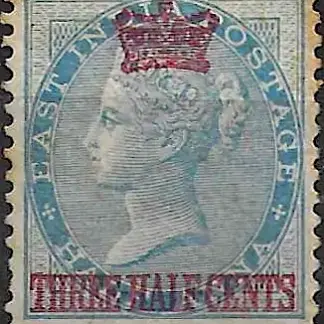 Queen Victoria, Straits Settlements, 1867, ½AN, SG 1