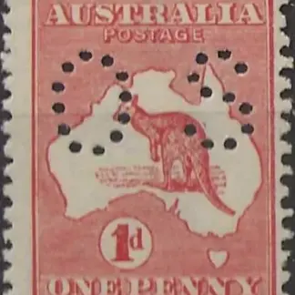 Kangaroos, Australia 1914, 1d Red, SG 017d