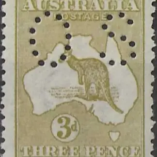 Kangaroos, Australia 1914, 3d 1st WMK, SG 020e