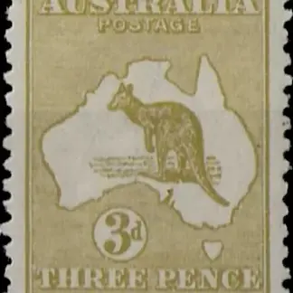 Kangaroos, Australia 1915, 3d 3rd WMK, SG 37da