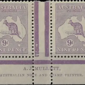 Kangaroos, Australia 1919, 9d 3rd WMK, SG 39 & 39b