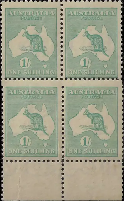 Kangaroos, Australia 1927, 1/- 3rd WMK, SG 40ba