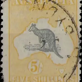 Kangaroos, Australia 1915, 5/- 3rd WMK, SG 42c