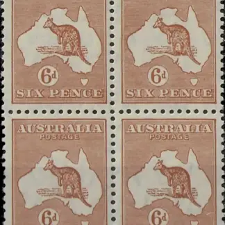 Kangaroos, Australia 1932, 6d C of A WMK, SG 132