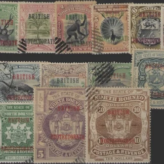 North Borneo State, North Borneo 1901-5, 1c-$10 SG 127-45