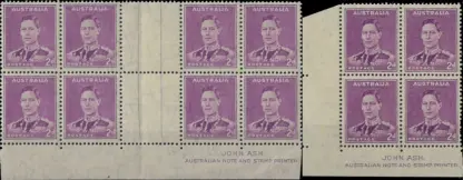 King George VI Australia 1941 2d ACSC 189z & 189za
