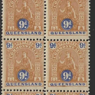 Commonwealth, Queensland 1906, 9d, SG 284 (Type B), ASC 55