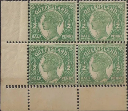 Queen Victoria, Queensland 1895, '½d, SG 223