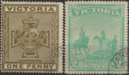 Patriotic Fund, Victoria 1900, 1d & 2d, SG 374/5, ASC 80/1