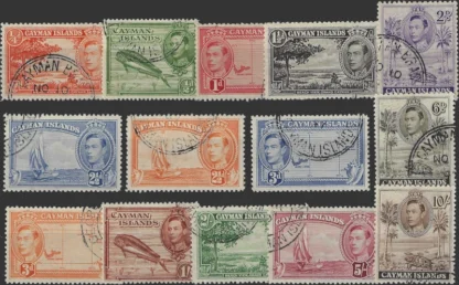 Pictorials, Cayman Islands 1938, ¼d - 10/-, SG 115 - 26