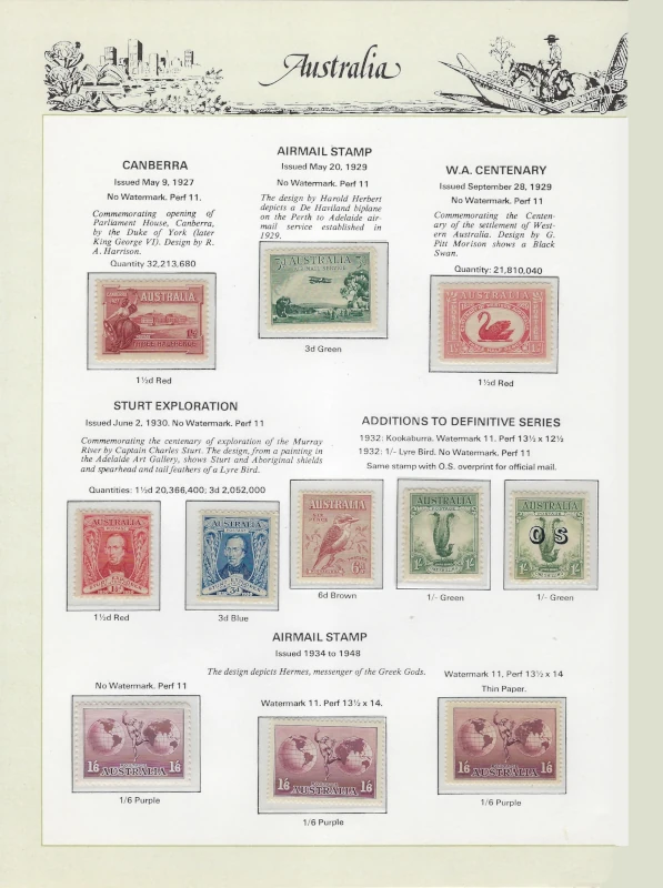 Australian pre-decimal collection in Seven Seas illustrated album - Image 2