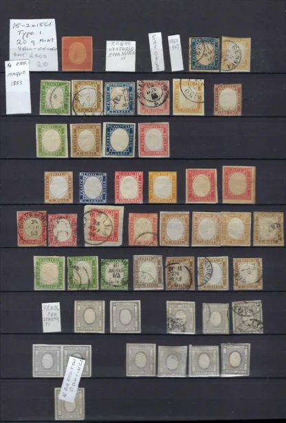 Collection of Italian States in German stock book