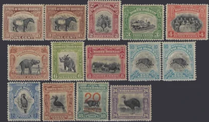 Definitives, North Borneo 1909 - 23, 1c - 24c , SG 158-76