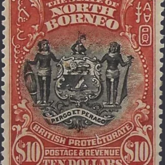 Postage & Revenue, North Borneo 1911, $10 , SG 183