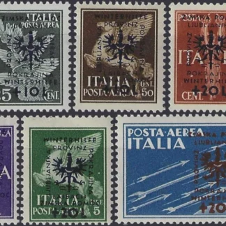 Laibach 1944 Winter Aid, 25c - 2L , Mi 39 - 44
