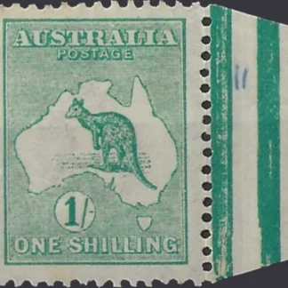 Kangaroos, Australia 1913, 1/-, Emerald, SG 11