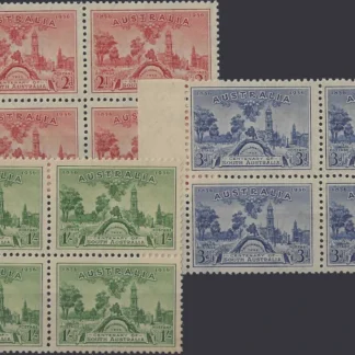 Centenary, South Australia 1936, 2d - 1/- , SG 161-63