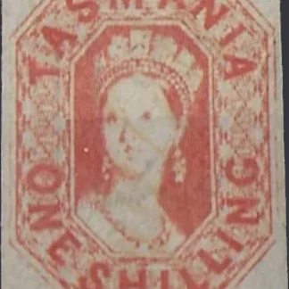 Queen Victoria, Tasmania 1858, 1/- , ASC 7