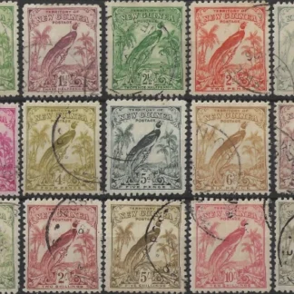 Bird of Paradise, New Guinea 1932, 1d-£1, SG 177-189