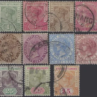 QV, Straits Settlements 1892-99, 1c-$5, SG 95-105