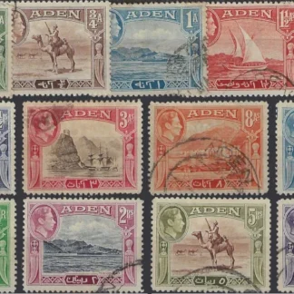 King George VI, Aden 1939-48, ½A-10R, SG 16 - 27