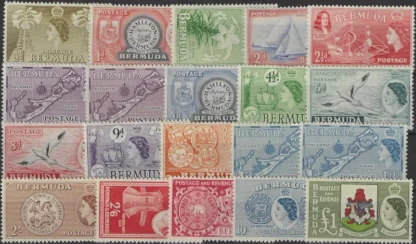 Queen Elizabeth II, Bermuda 1953-62, ½d-£1, SG 135-50