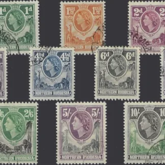 Queen Elizabeth II, Northern Rhodesia 1953, SG 61-74