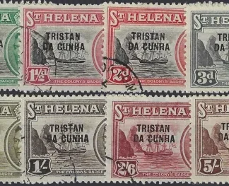 KGVI, Tristan Da Cunha 1952, ½d-10/-, SG 1-12