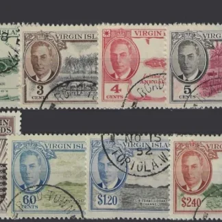 King George VI, Virgin Island 1952, 1c-$480, SG 136-47