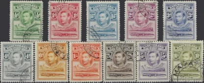 King George VI, Basutoland 1938, ½d-10/-, SG 18 - 28