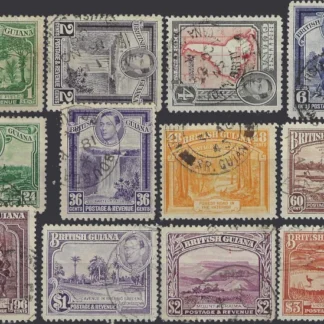 King George VI, British Guiana 1938-52, 1c-$3, SG 308-19