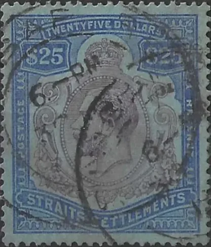 King George V, Straits Settlements 1923, $25, SG 240b