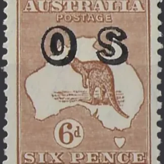 Kangaroos, Australia 1929, 6d SM WMK, SG  0127
