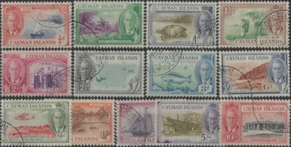 Pictorials, Cayman Islands 1950, ¼d - 10/-, SG  135-47