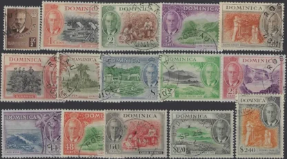 Pictorials, Dominica 1951, ½c - $2.40, SG  120-34