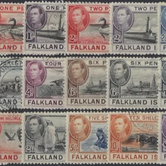 Pictorials, Falkland Islands 1938, ½d  - £1, SG  146-63