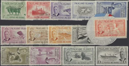 Pictorials, Falkland Islands 1952, ½d  - £1, SG  172-85